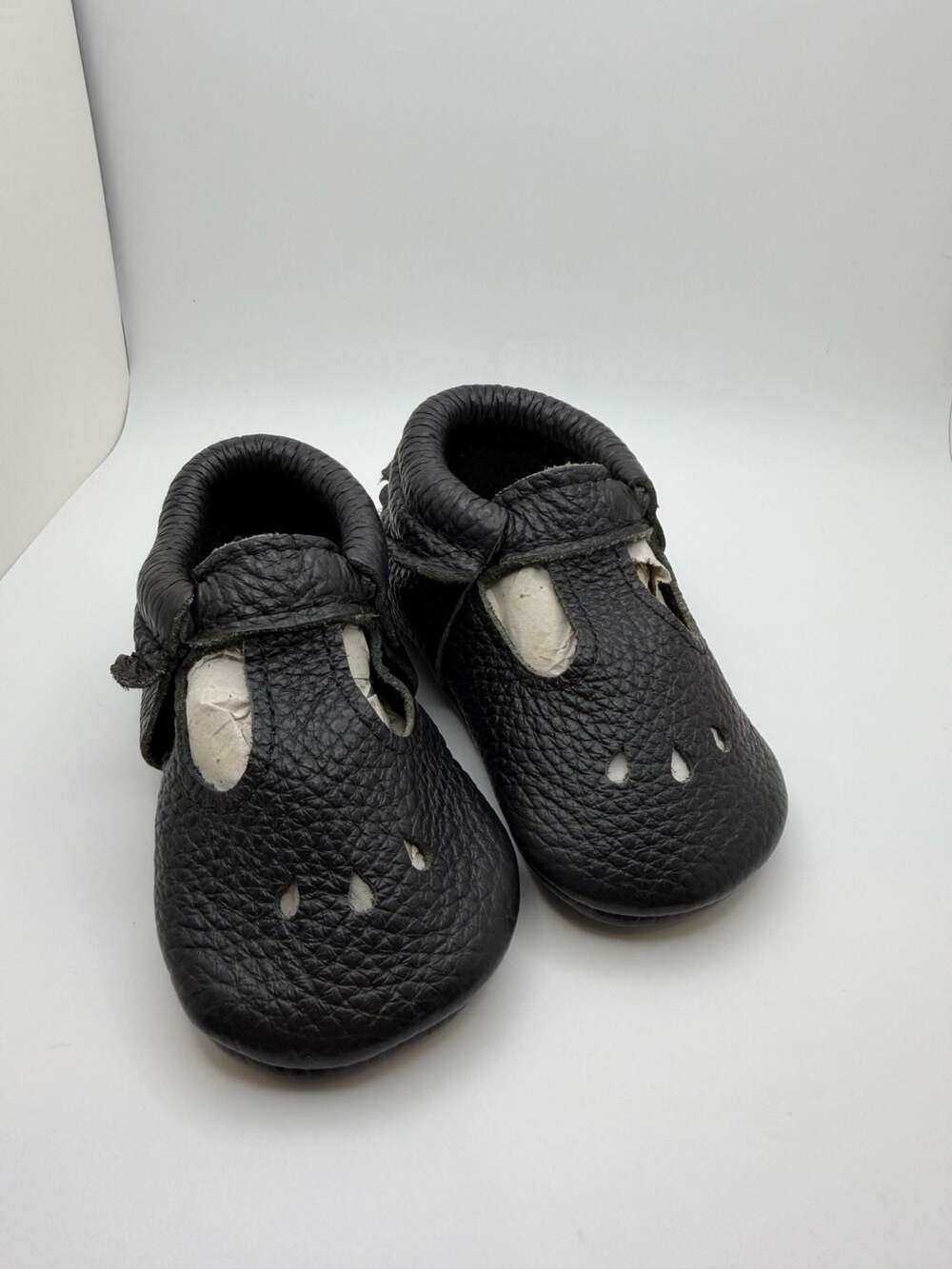 Freshly Picked Ebony Mary Jane Soft Sole Baby Moccasins sz 5